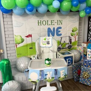 Golf-Themed Party first birthday Decoration Set